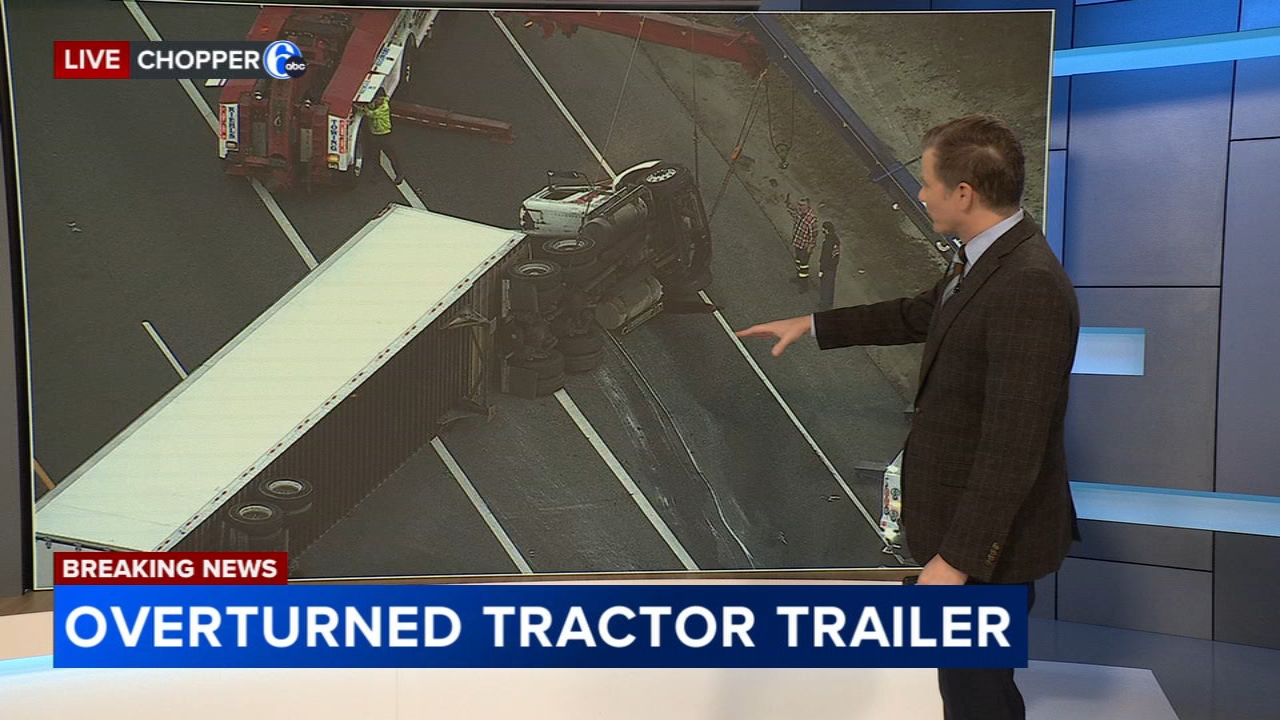 Overturned semi blocking all lanes of Rt. 55 NB in Gloucester County, New Jersey
       — Radnor Community news